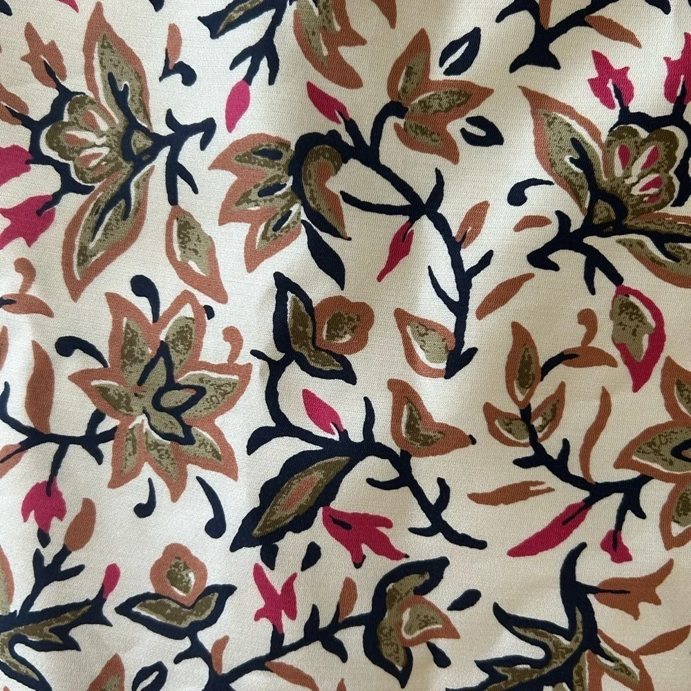 Tory Burch, 100 % silk Esmeralda floral vine dress garden party shower size 8‌